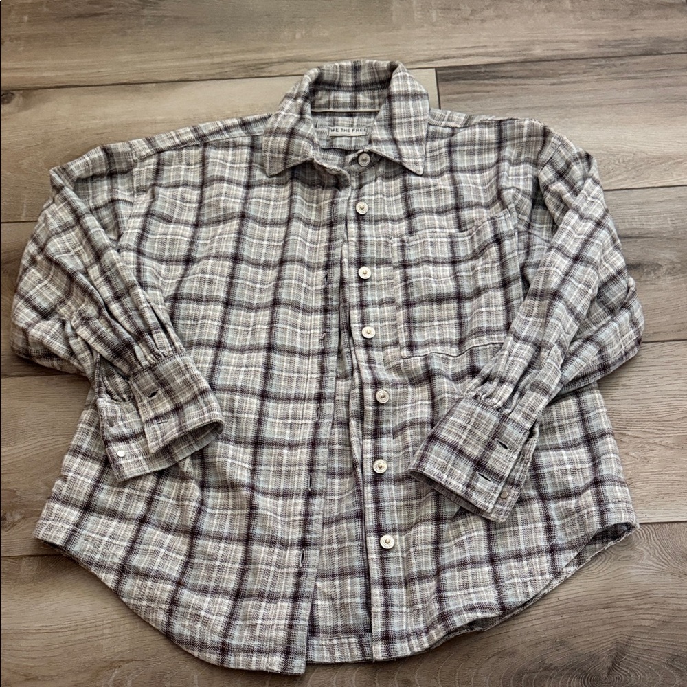 We The Free Plaid Button-Up Shirt